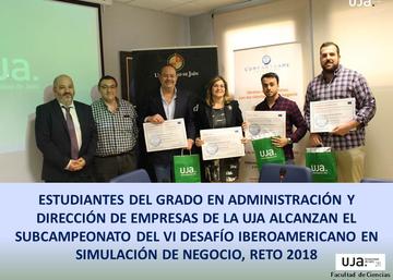 Entrega de los premios del VI desafío Iberoamericano en simulación de negocio, Reto 2018